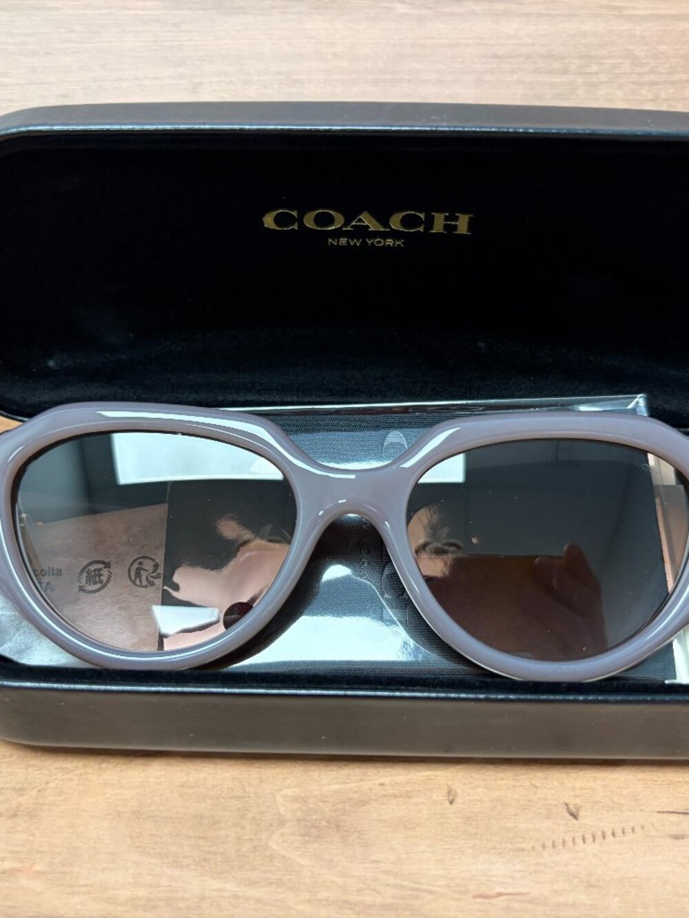 Coach Woman's Sunglasses - Milky Putty / Brown Peach Gradient